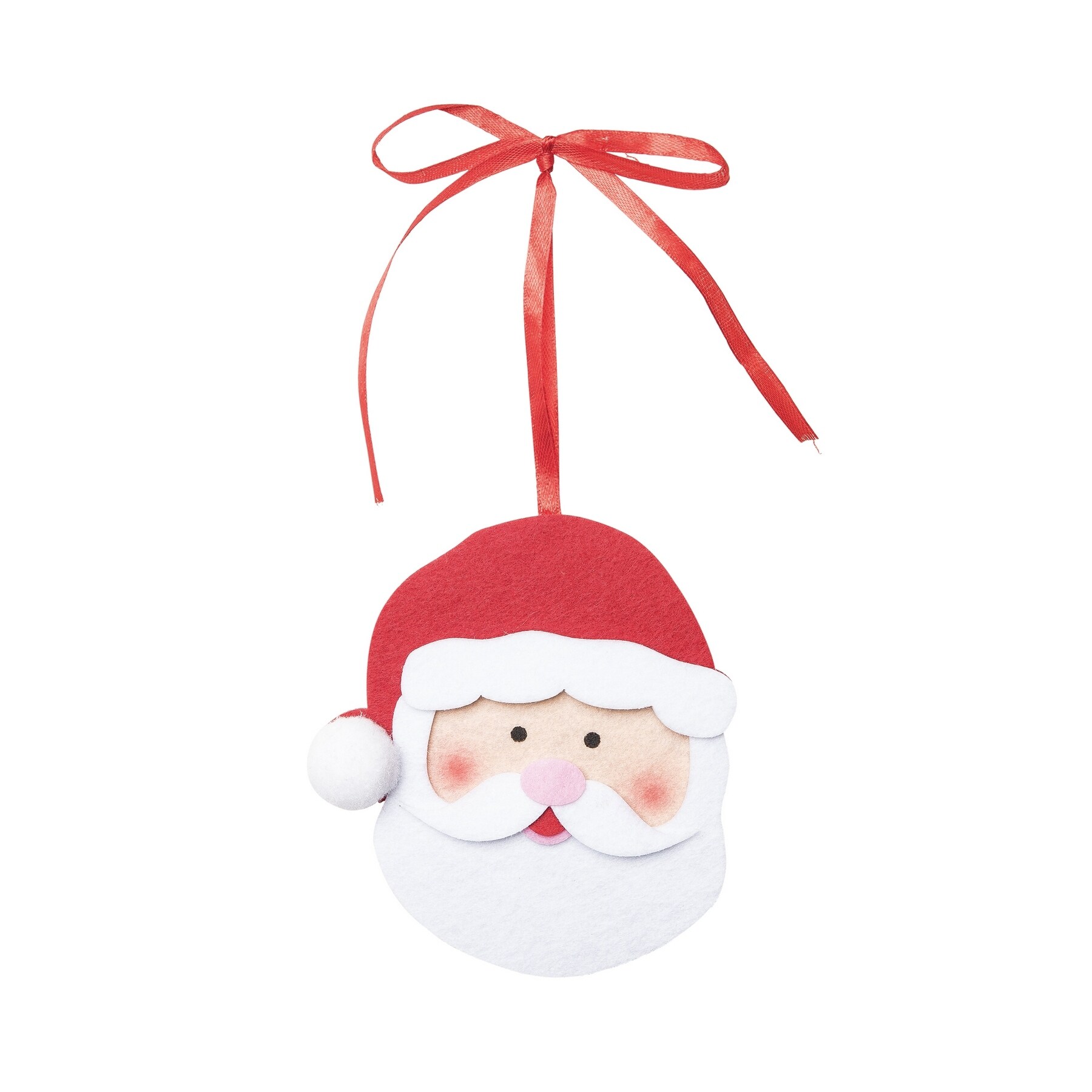 Santa Felt Gift Card Ornament - Red