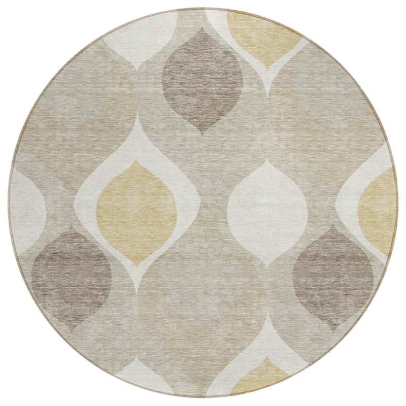 Machine Washable Indoor/ Outdoor Chantille Contemporary Geo Rug