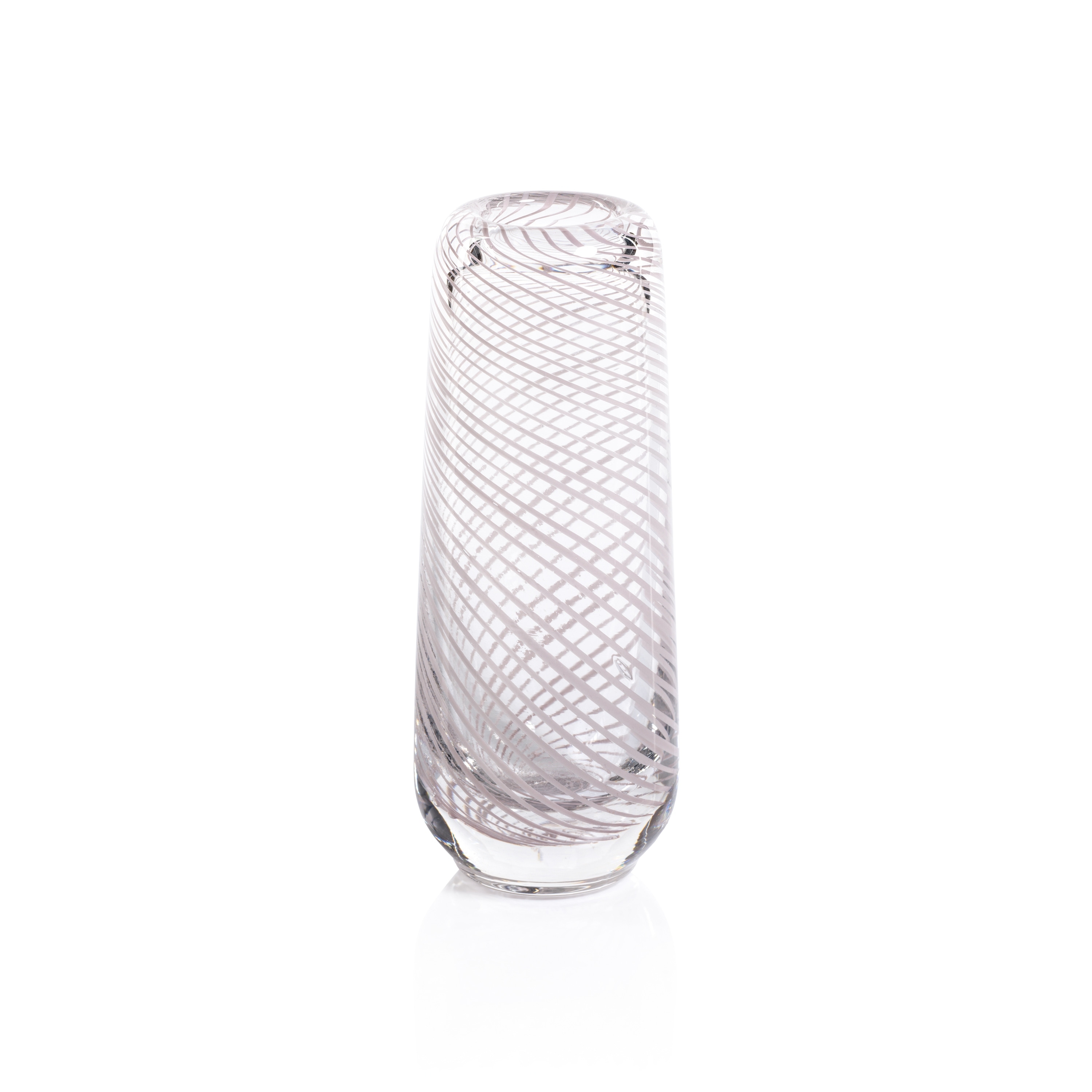 Chantilly Swirl Glass Bud Vase