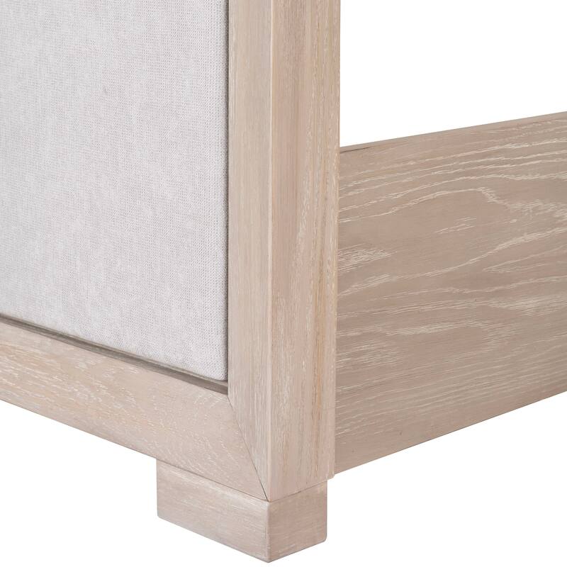 Furniture of America Durem II Modern Classic 3-Piece Solid Wood Panel Bedroom Set with 2-Drawer Oversized Nightstand
