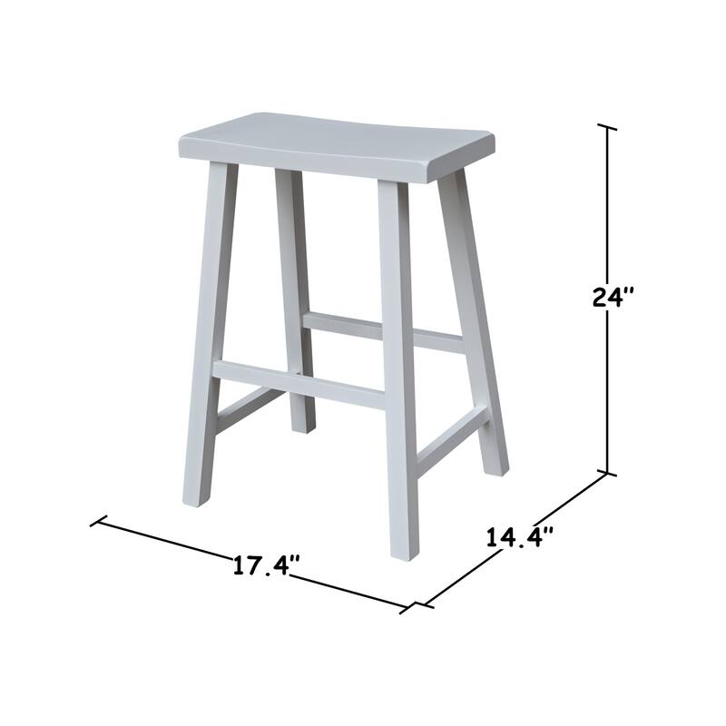 Saddle Seat Counter Height Stool - 24 in. Seat Height