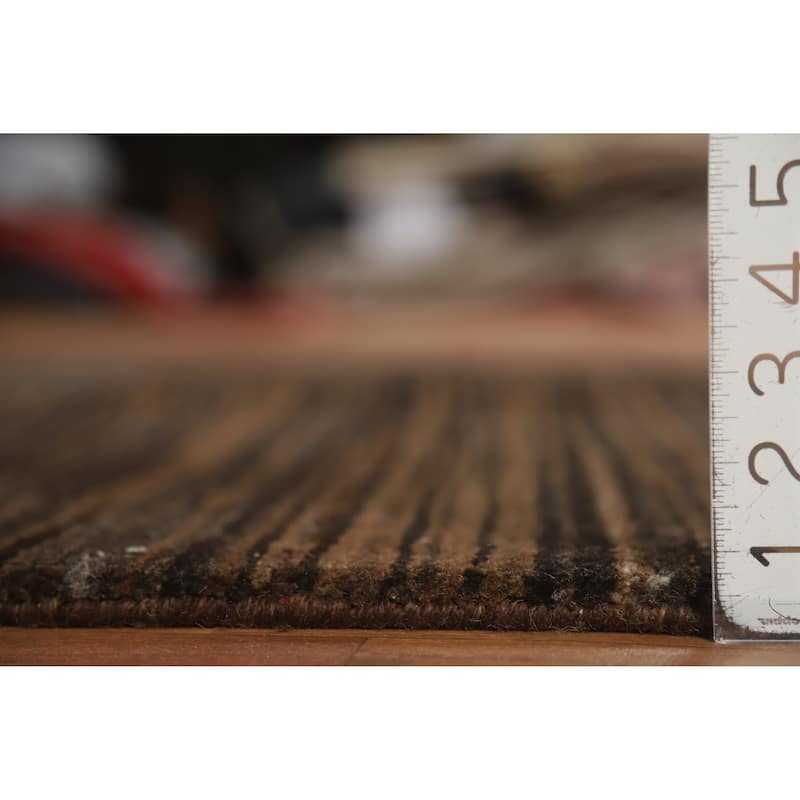 Hand Knotted Oriental 100% Wool Carpet Tribal Tribal Brown Gabbeh Area Rug - 7' 6'' X 5' 5''