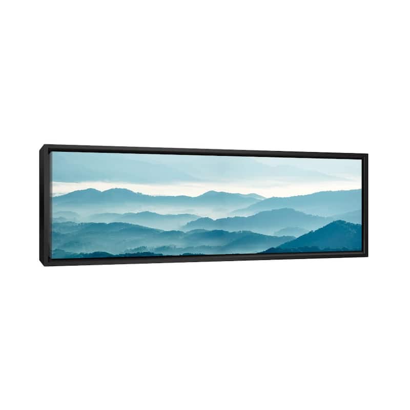 iCanvas "Misty Mountains X" by James McLoughlin Framed Canvas Print - 20x60 - Black