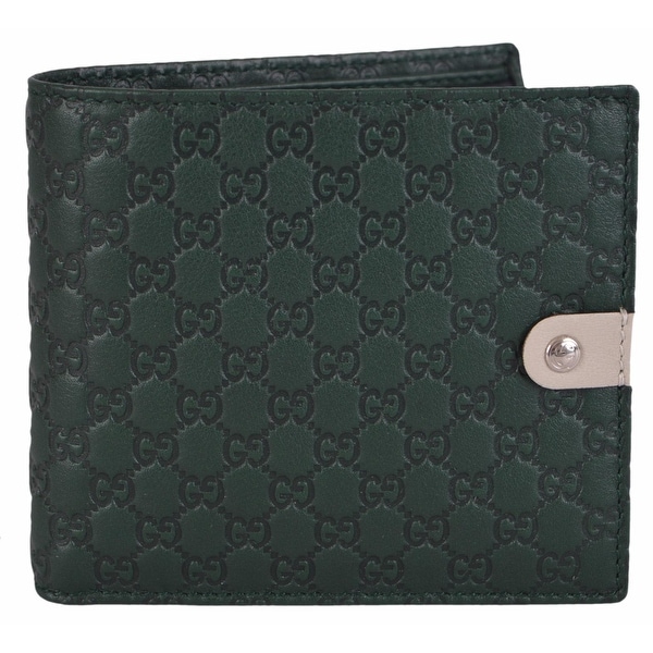 Gucci Men's 365478 Jolly Green Micro GG Guccissima Leather Bifold Wallet