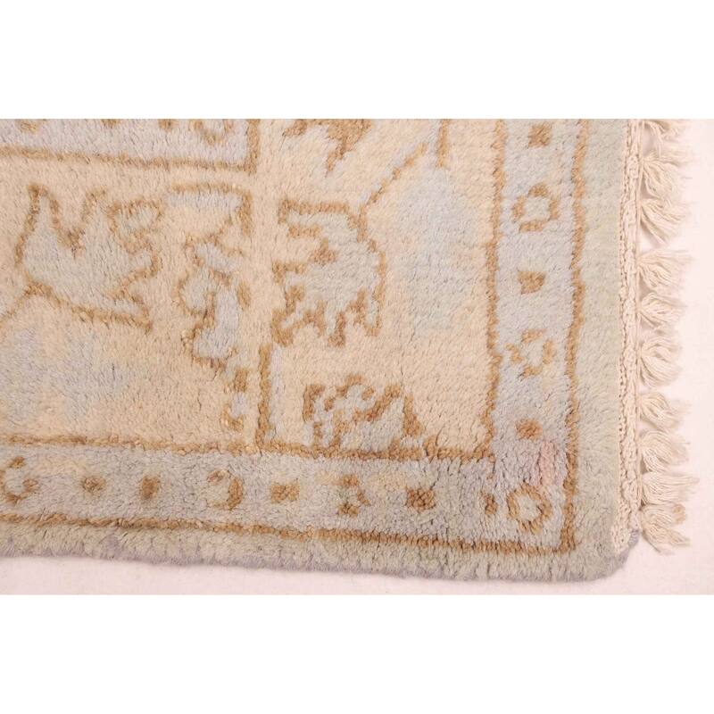 ECARPETGALLERY Hand-knotted Royal Oushak Light Blue Wool Rug - 4'1 x 6'0