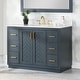 preview thumbnail 38 of 196, Altair Gazsi Bathroom Vanity with Composite Stone Countertop without Mirror 48 inch. - Charcoal Blue + Brushed Gold