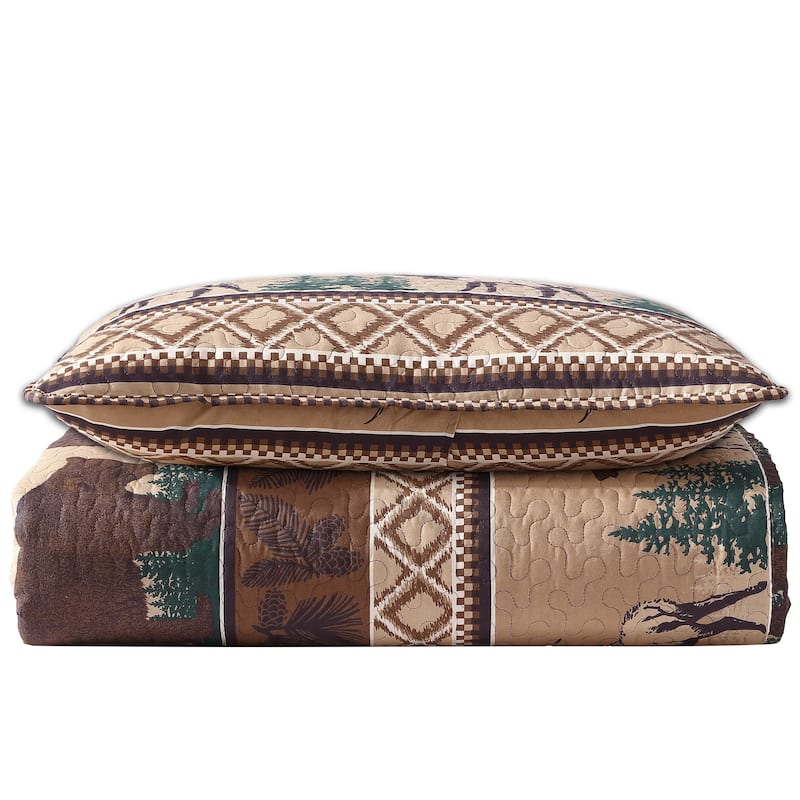 Bear Mountain Microfiber Quilt Set