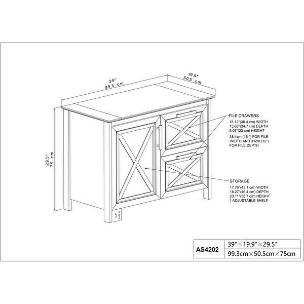 Shop Austin Rustic Brown Filing Cabinet With 1 Door 2 Drawer Overstock 32006066