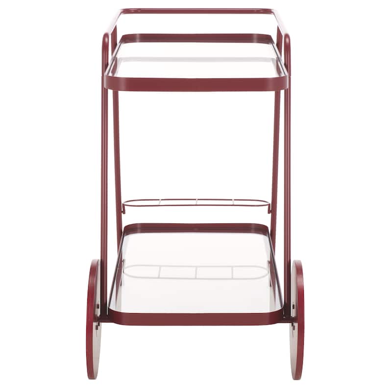 SAFAVIEH Home Zunia 2 Tier Bar Cart - 36"W x 19"D x 30"H