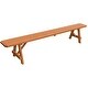 preview thumbnail 1 of 7, Pressure Treated Pine 8' Traditional Bench Cedar Stain