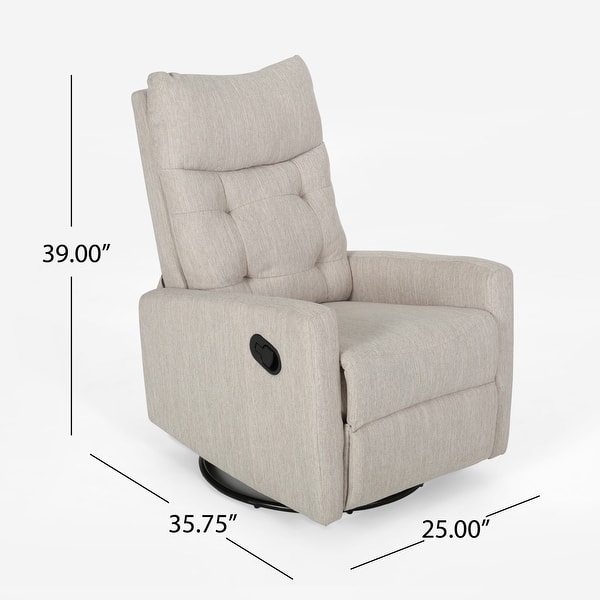dimension image slide 1 of 4, Woodglen Swivel/Glider Push Back Nursery Recliner by Christopher Knight Home