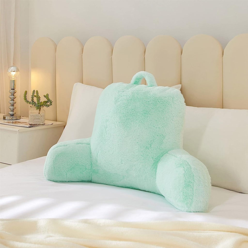 Urban Shop Decorative and Supportive Backrest Bed Pillow,Mint