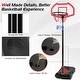 preview thumbnail 4 of 4, Portable Basketball Hoop Stand Height Adjustable Goal System W/2 Nets
