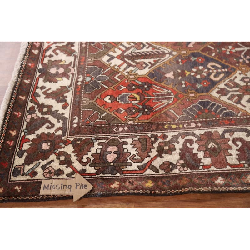 Bakhtiari Persian Vintage Area Rug Handmade Wool Carpet - 7'1"x 10'3"