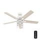 preview thumbnail 7 of 14, Hunter 52" WiFi Techne Ceiling Fan w/LED Light, Handheld Remote - Casual, Modern - Easy Installation! SMART FAN!