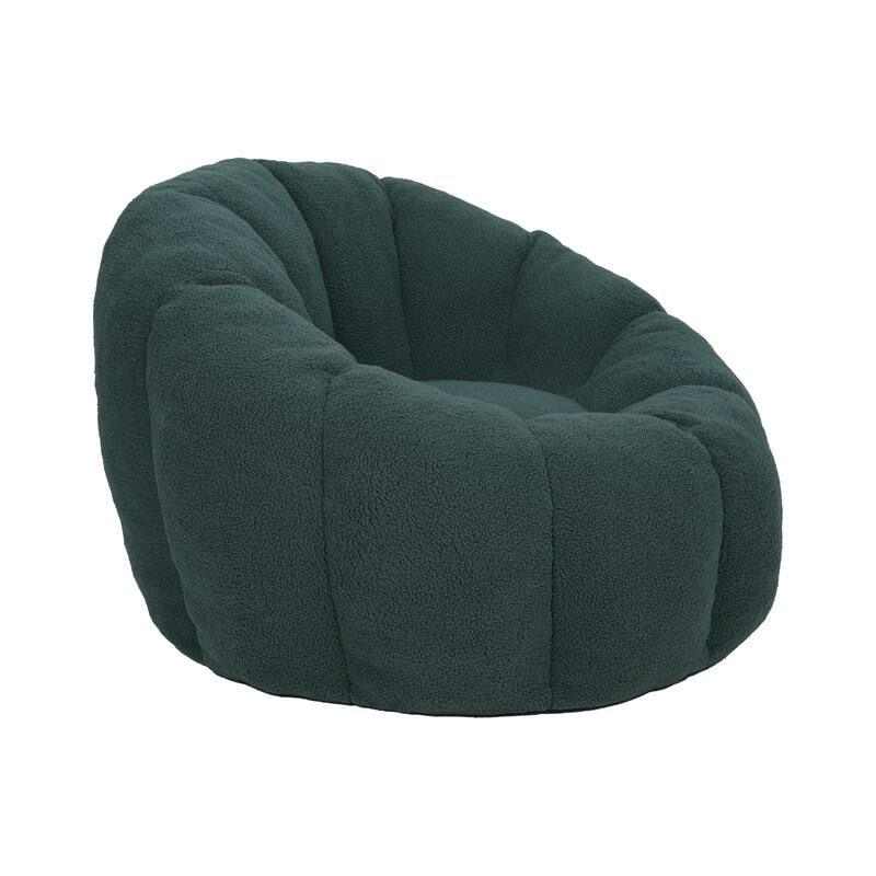 Green Comfortable Bean Bag Chair Sofa Chair with Armrests, Leisure Chair Lounge Chair Upholstered Chair