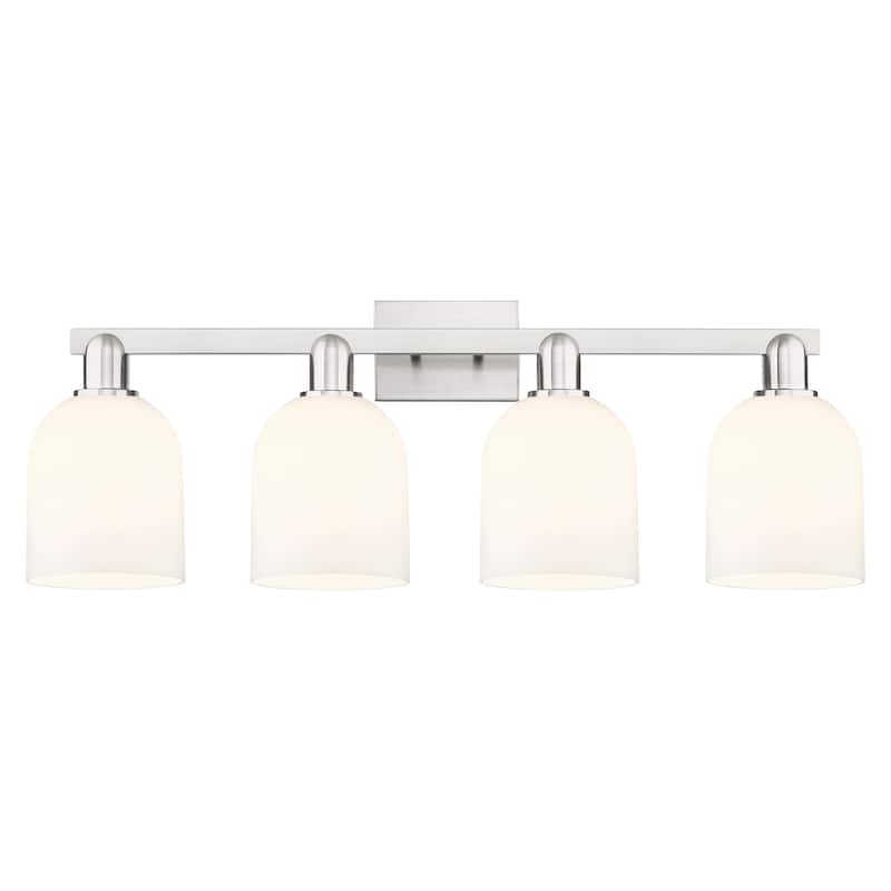 Innovations Lighting 716-4W-12-33 Bella Vanity Bella 4 Light 33" Wide - Brushed Satin Nickel / White