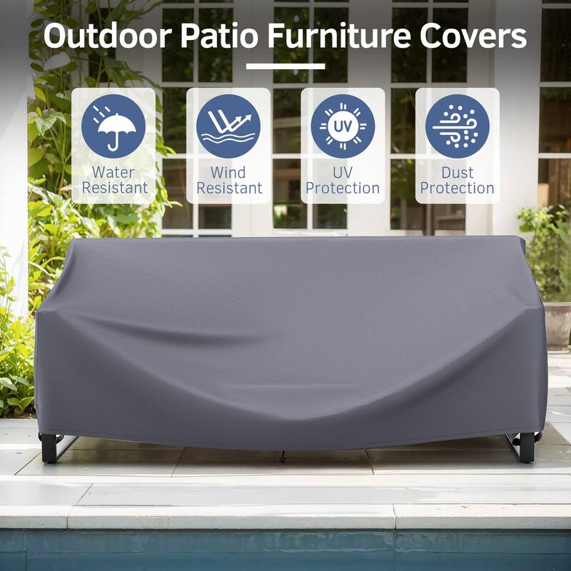 Pocassy Outdoor Sofa Lounge Chair Covers Heavy Duty Waterproof Covers.