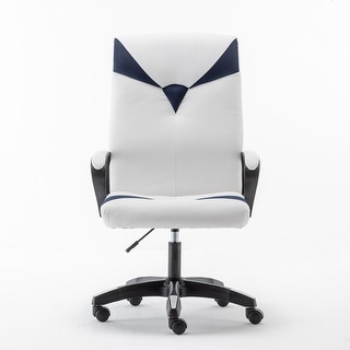 White Navy Ergonomic Height Adjustable Office Chair