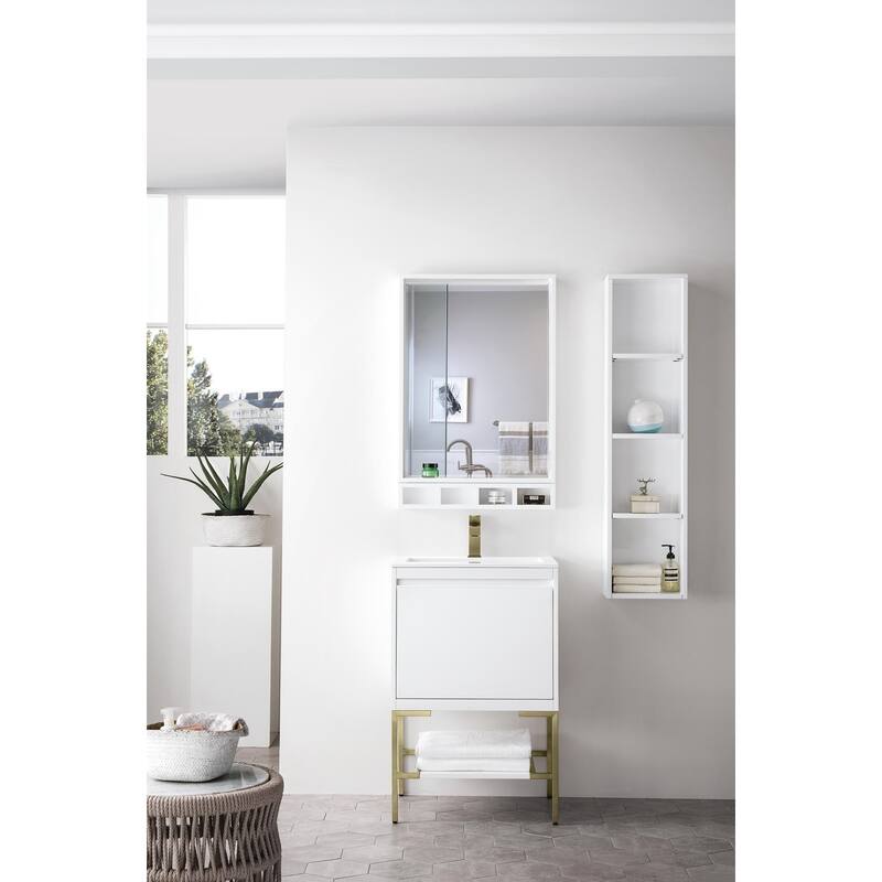 James Martin Vanities 805-V23.6-CB-GW Mantova 24" Single Basin Poplar