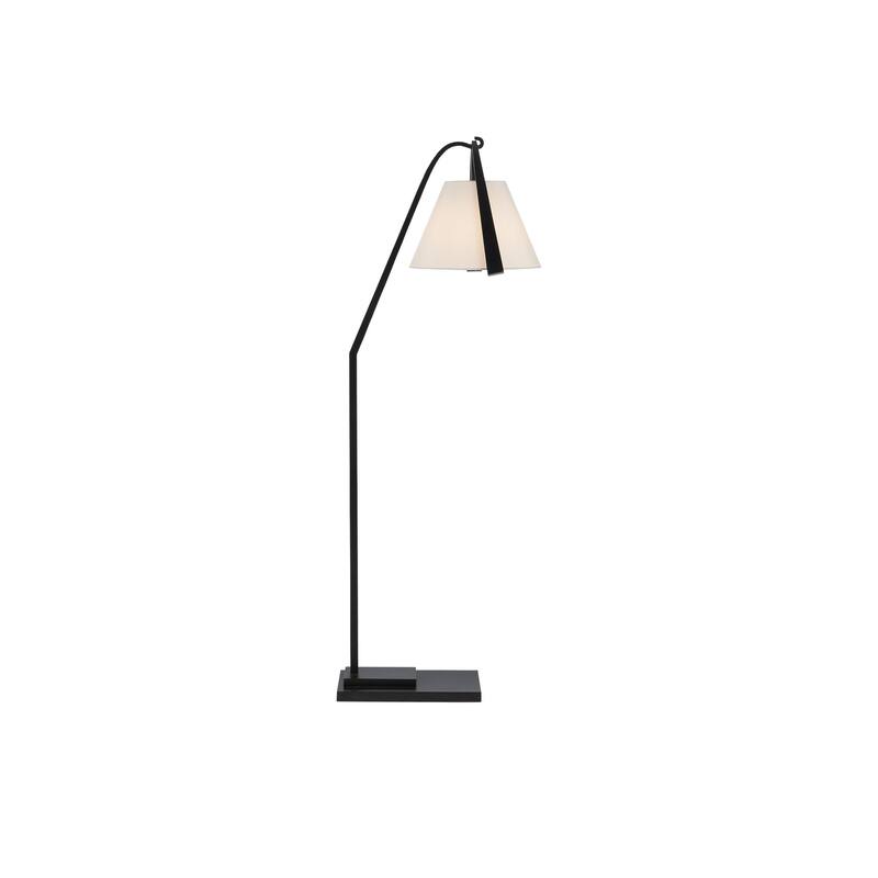 Currey & Company Frey Black Floor Lamp - 54.5"h x 14.75"w x 20"d