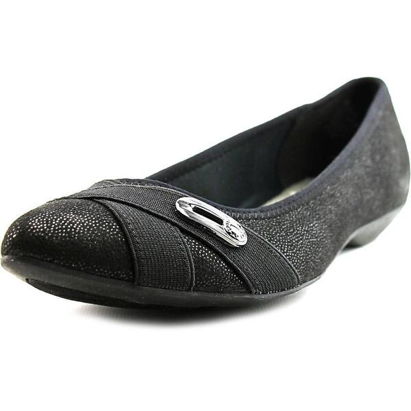 Shop Anne Klein Sport Or Not Women Round Toe Canvas Black Flats