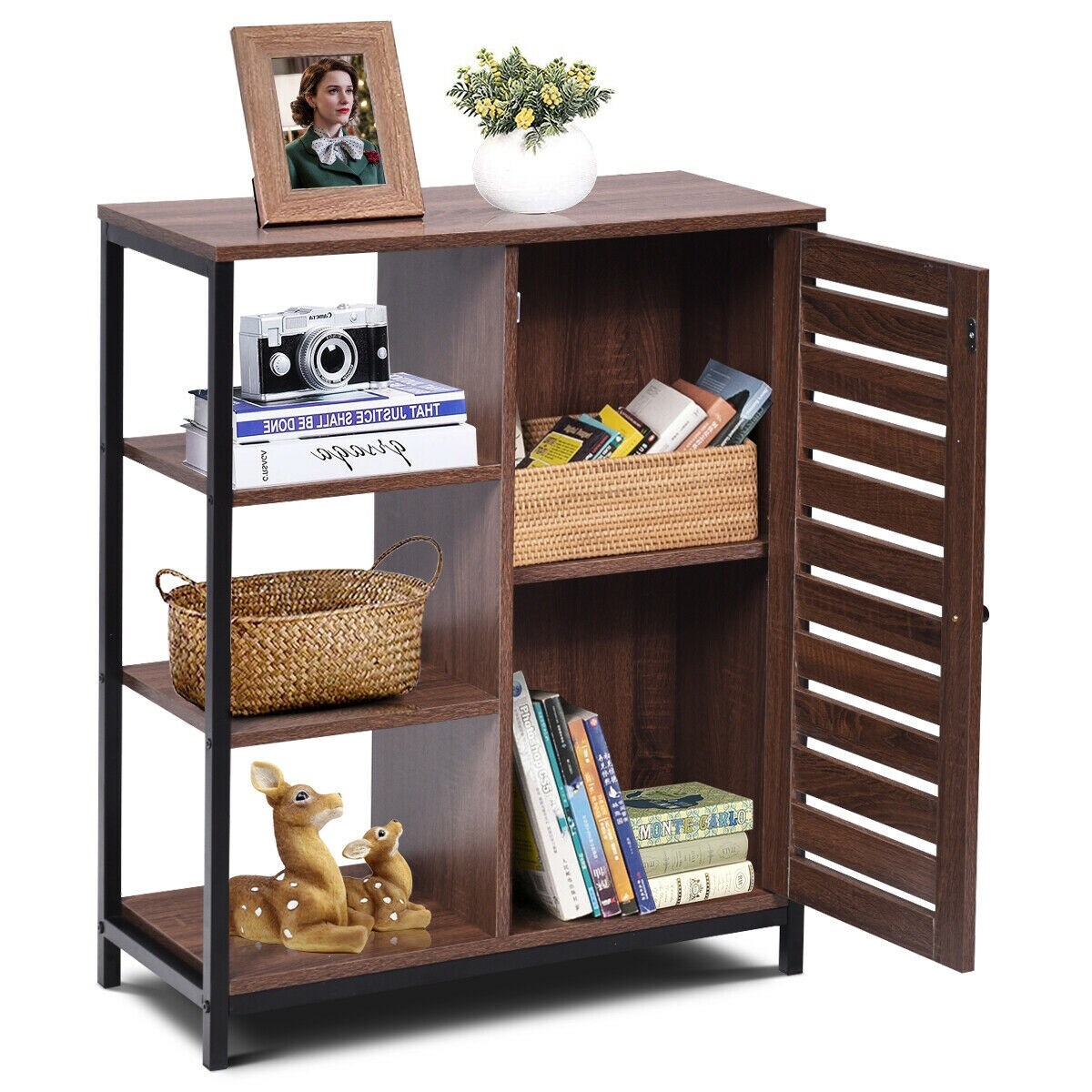 industrial bathroom storage free standing cabinet with 3 shelves 27 5 x 12 x 32 l x w x h