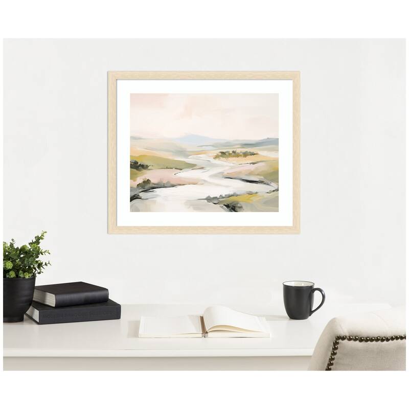 Kate and Laurel Tranquil Landscape No. 2 by Amy Lighthall Framed Wall Art Print