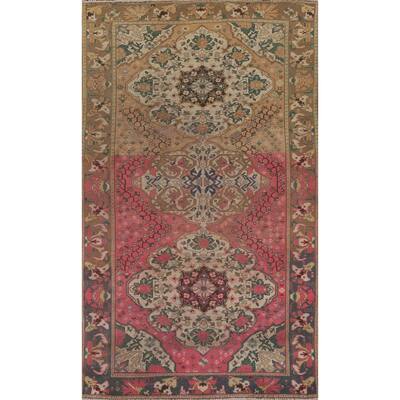 Bakhtiari Persian Vintage Rug Handmade Wool Carpet - 5'4"x 9'9"