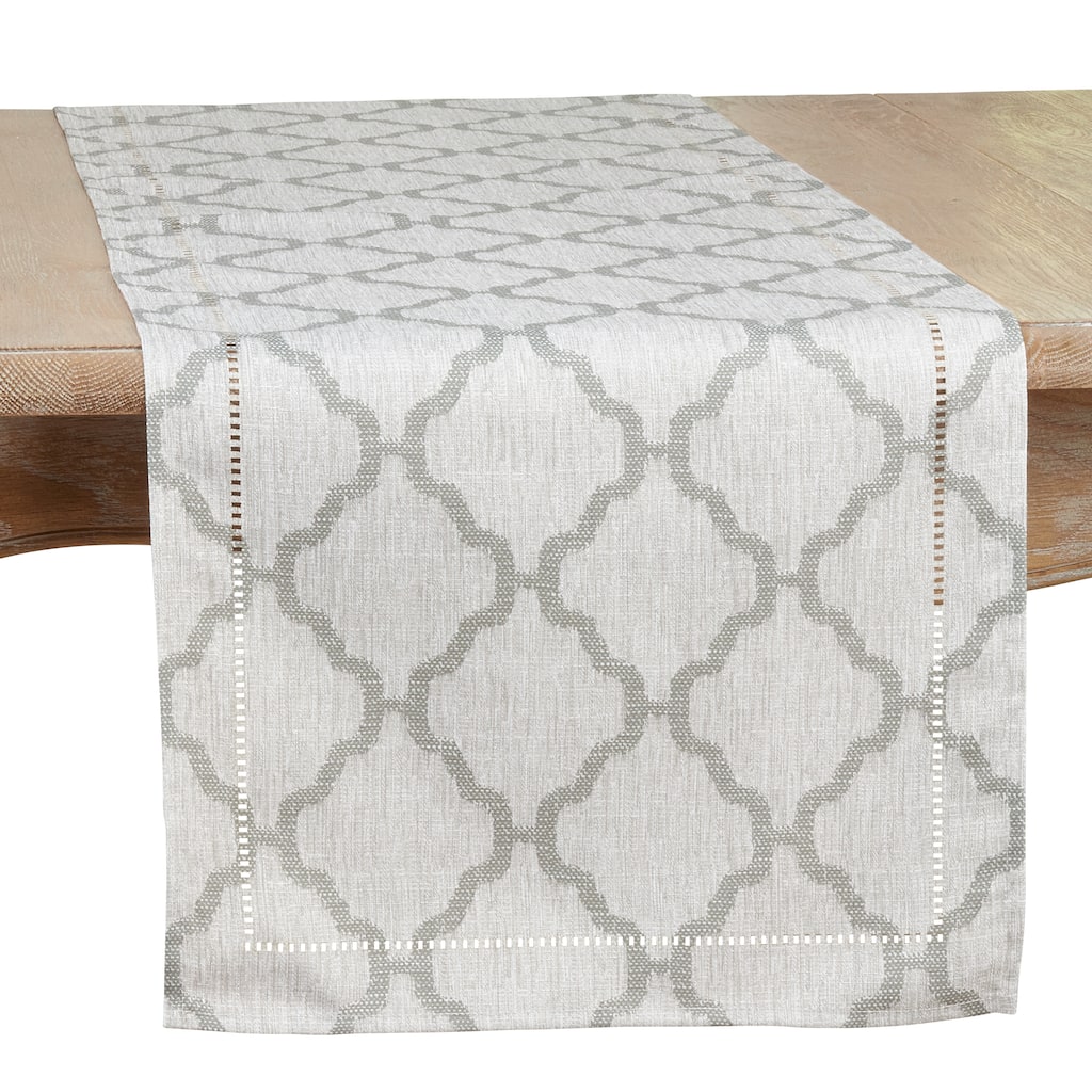 Runner With Laser-Cut Hemstitch Design