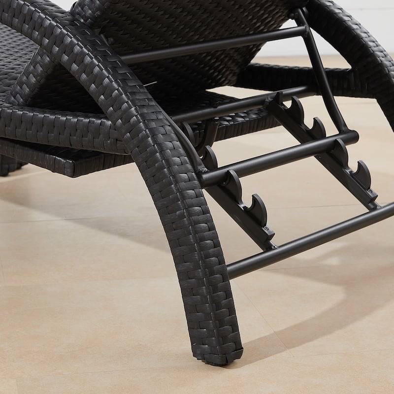 Aluminum Lounger Outdoor Wicker Convertible Chaise Lounge