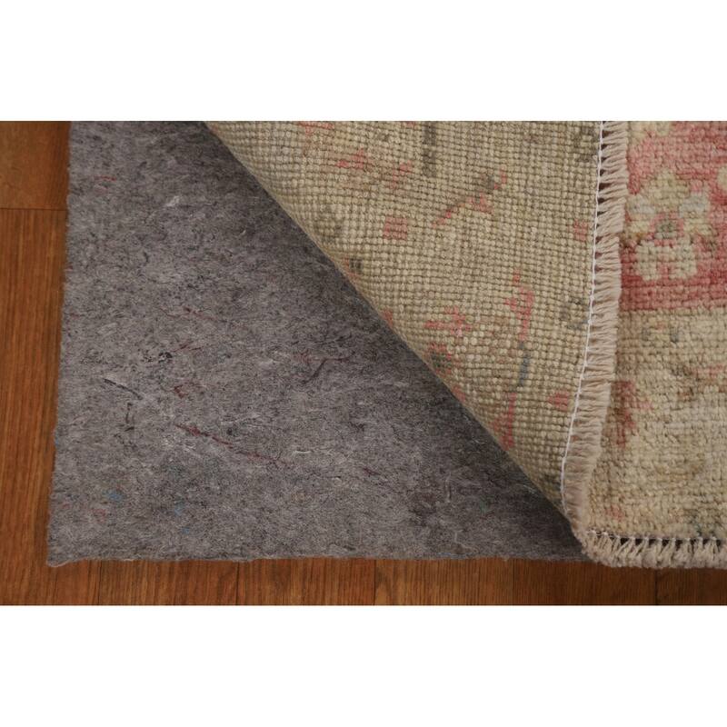 Geometric Oushak Turkish Oriental Rug Wool Hand-knotted Bedroom Carpet - 2'11" x 3'7"