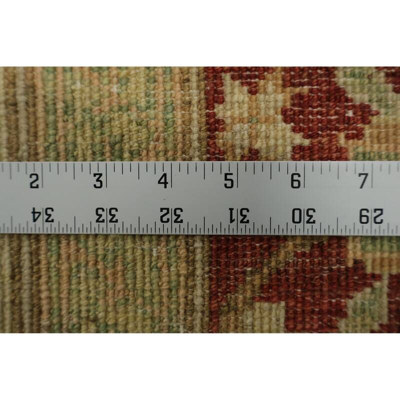 Hand Knotted Oriental 100% Wool Carpet Traditional All-Over Beige & Ivories Peshawar Area Rug - 8' 5'' X 6' 0''