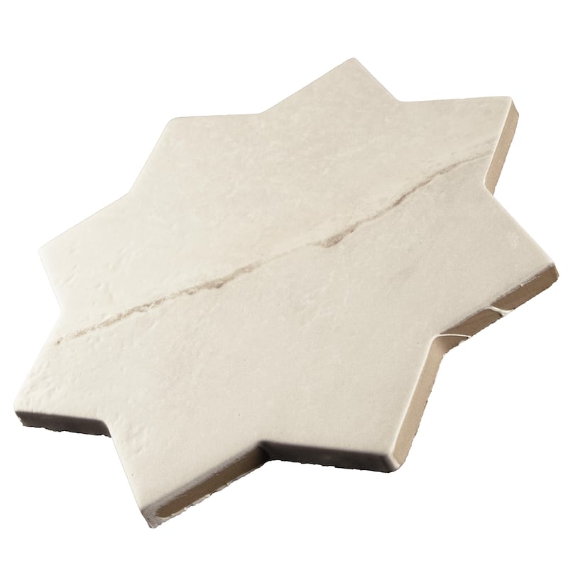 Merola Tile Istanbul Star Day with Day Cross 6" x 12" Porcelain Floor and Wall Tile - Case (32 Tiles)