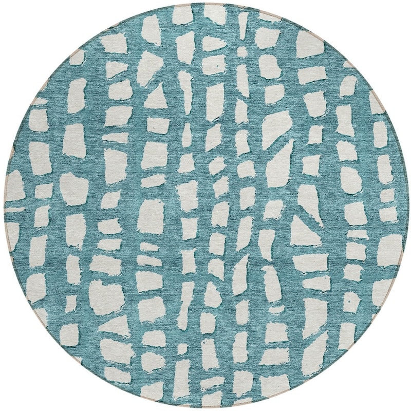 HomeRoots Abstract Transitional Rectangle Outdoor Rug