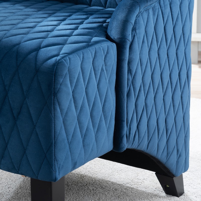 Modern 23.03" High Back Upholstered Accent Chair with Solid Wood Frame