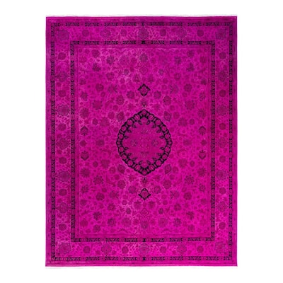 Fine Vibrance One-of-a-Kind Hand-Knotted Area Rug - Pink, 8' 0" x 10' 3" - 8' 0" x 10' 3"