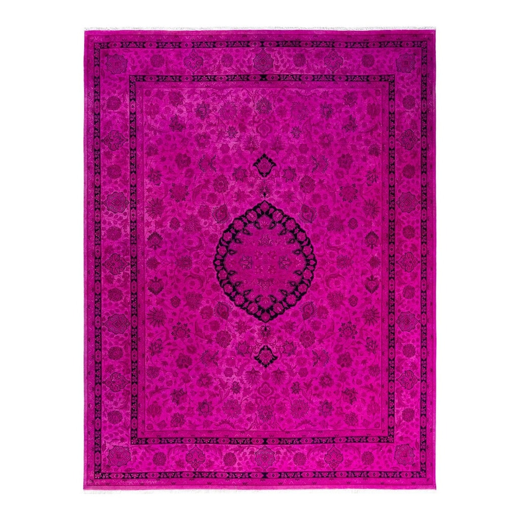 Fine Vibrance One-of-a-Kind Hand-Knotted Area Rug - Pink, 8' 0" x 10' 3" - 8' 0" x 10' 3"