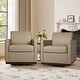 preview thumbnail 79 of 154, Set of 2 Modern Swivel Accent Armchairs Upholstered Arm Chairs