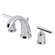 preview thumbnail 16 of 20, Kingston Brass Manhattan Two-Handle 3-Hole Deck Mount Widespread Bathroom Faucet with Retail Pop-Up Drain Polished Chrome