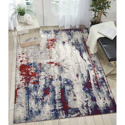 Nourison Maxell Artistic Modern Abstract Distressed Area Rug