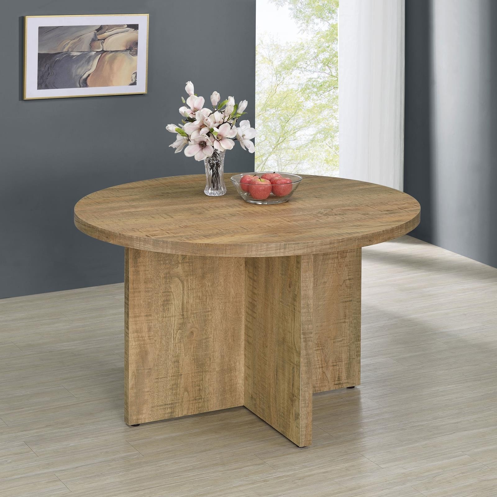 Larrabee Mango Brown Round Dining Table