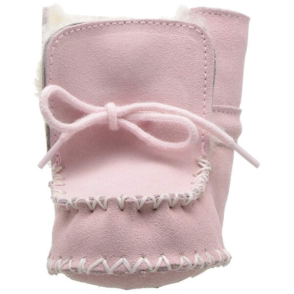 girls pink suede boots