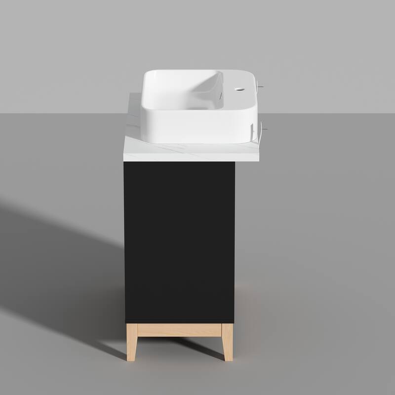 Elegant Freestanding Vanity with Ample Storage Space Bathroom Cabinet