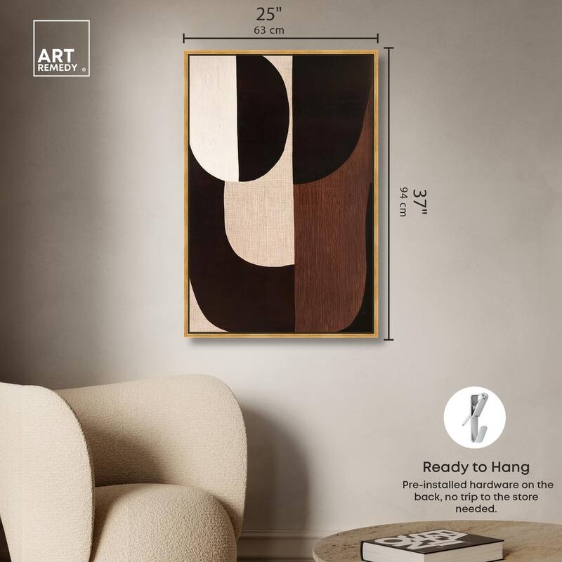 Quartet in Brown I Canvas by Art Remedy