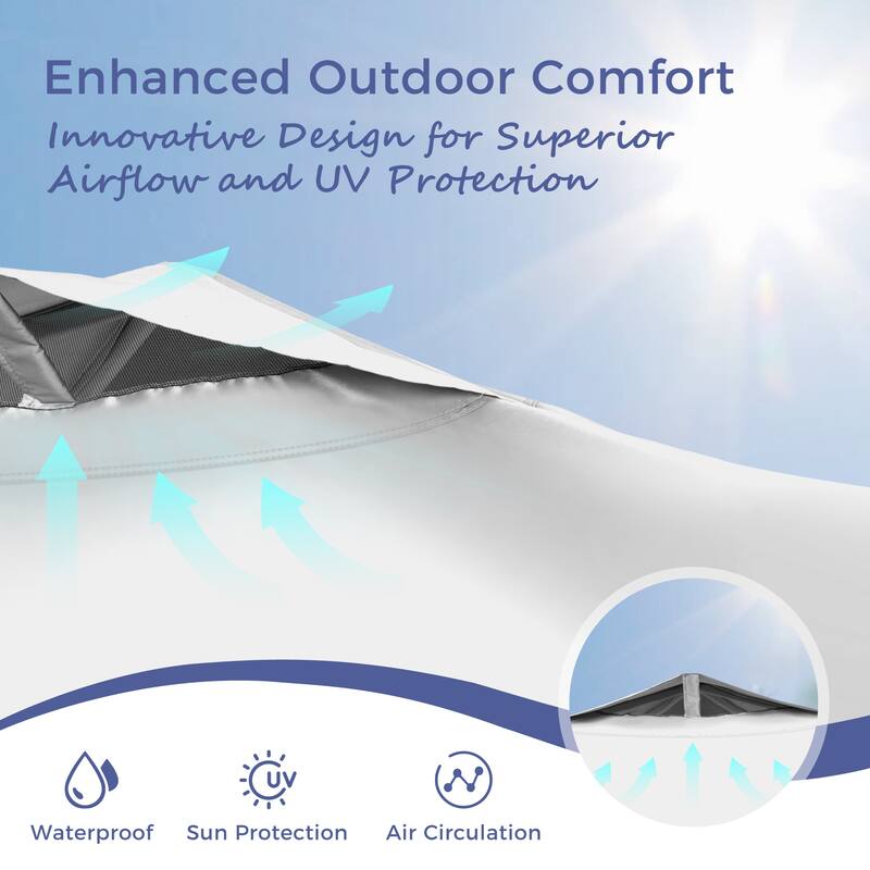 10 x 10ft Pop Up Canopy Event Tent Party Tent, 100 Sq. Ft of Shade