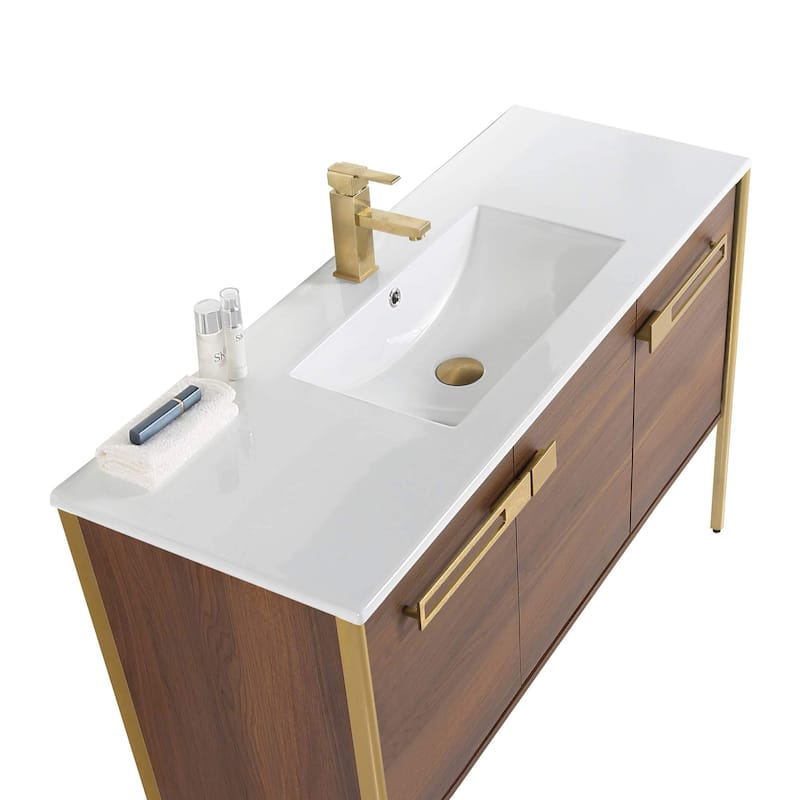 Fine Fixtures Oakville Bathroom Vanity with White Ceramic Sink