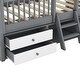 preview thumbnail 24 of 46, Wooden House Bed with Fence and Roof for Kids