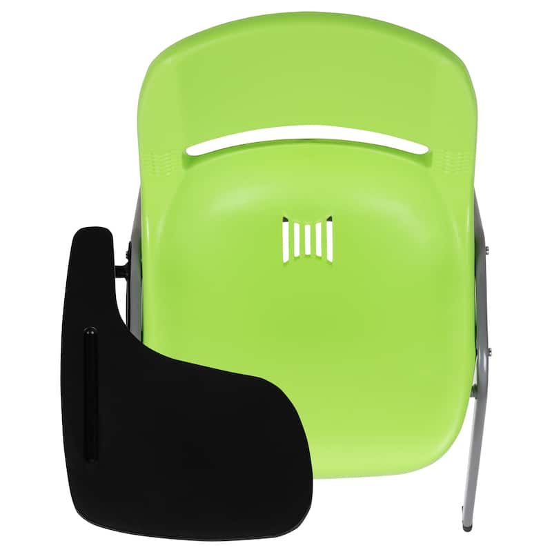 5 Pack Ergonomic Shell Chair with Right Handed Flip-Up Tablet Arm