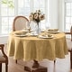 preview thumbnail 28 of 38, Caiden Elegance Damask Tablecloth 60"x84" Oval - Gold